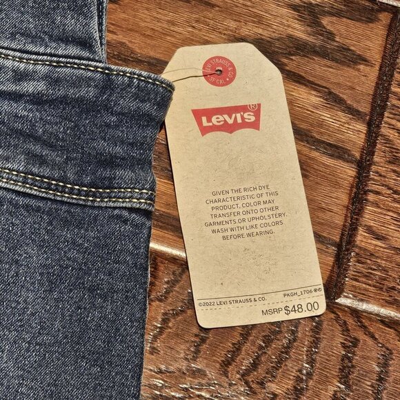 Levis Girls 12R Denim in Bristol Skirtall Overall Dress Western Mini New W TAGS - Picture 6 of 7